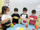 準備水果網子裝水果