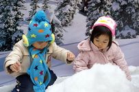 把握每一分鐘,認真玩雪囉